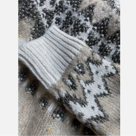 NWT Anthropologie Pilcro Ribbed Turtleneck Sweater Fair Isle Size S - Picture 11 of 11